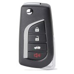 2004-2010 Toyota / 4-Button Flip Key NEW STYLE / GQ43VT20T (67 Chip) (AFTERMARKET)